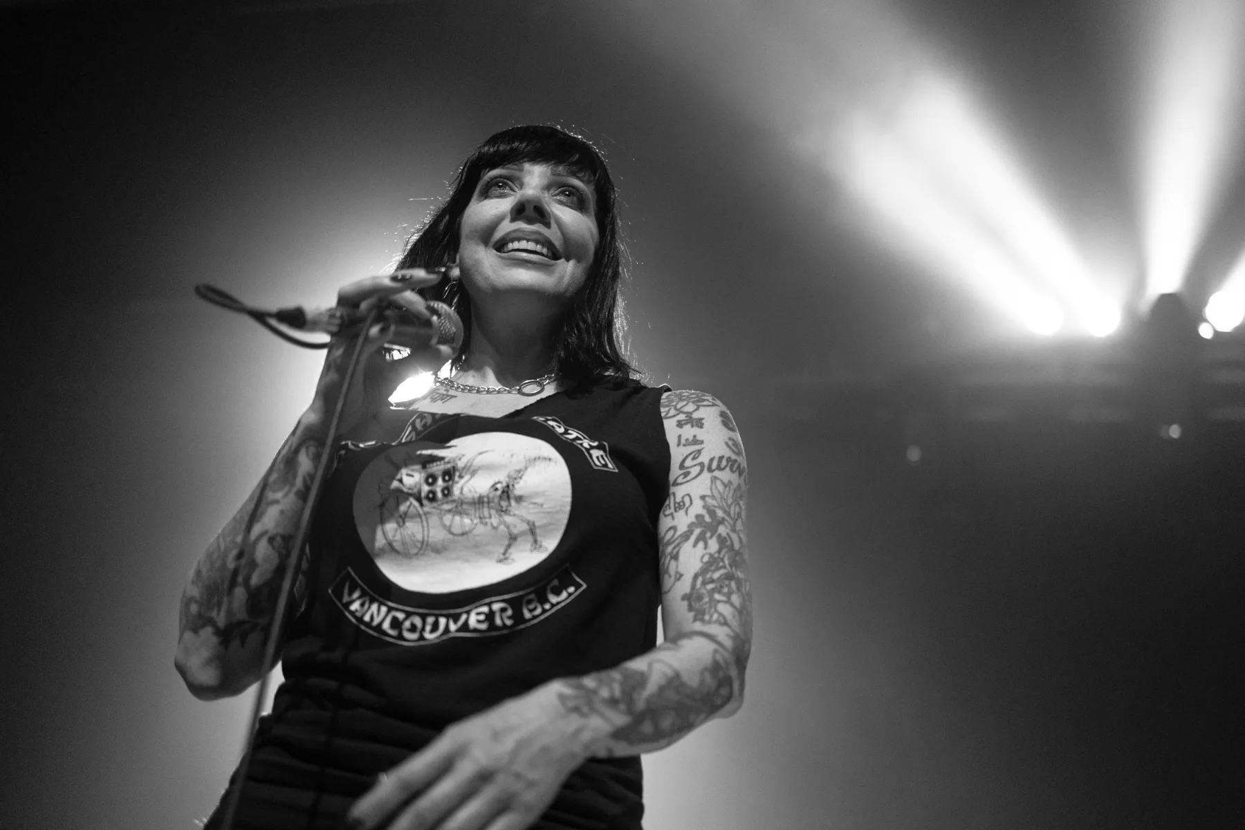 Bif Naked performing live on stage