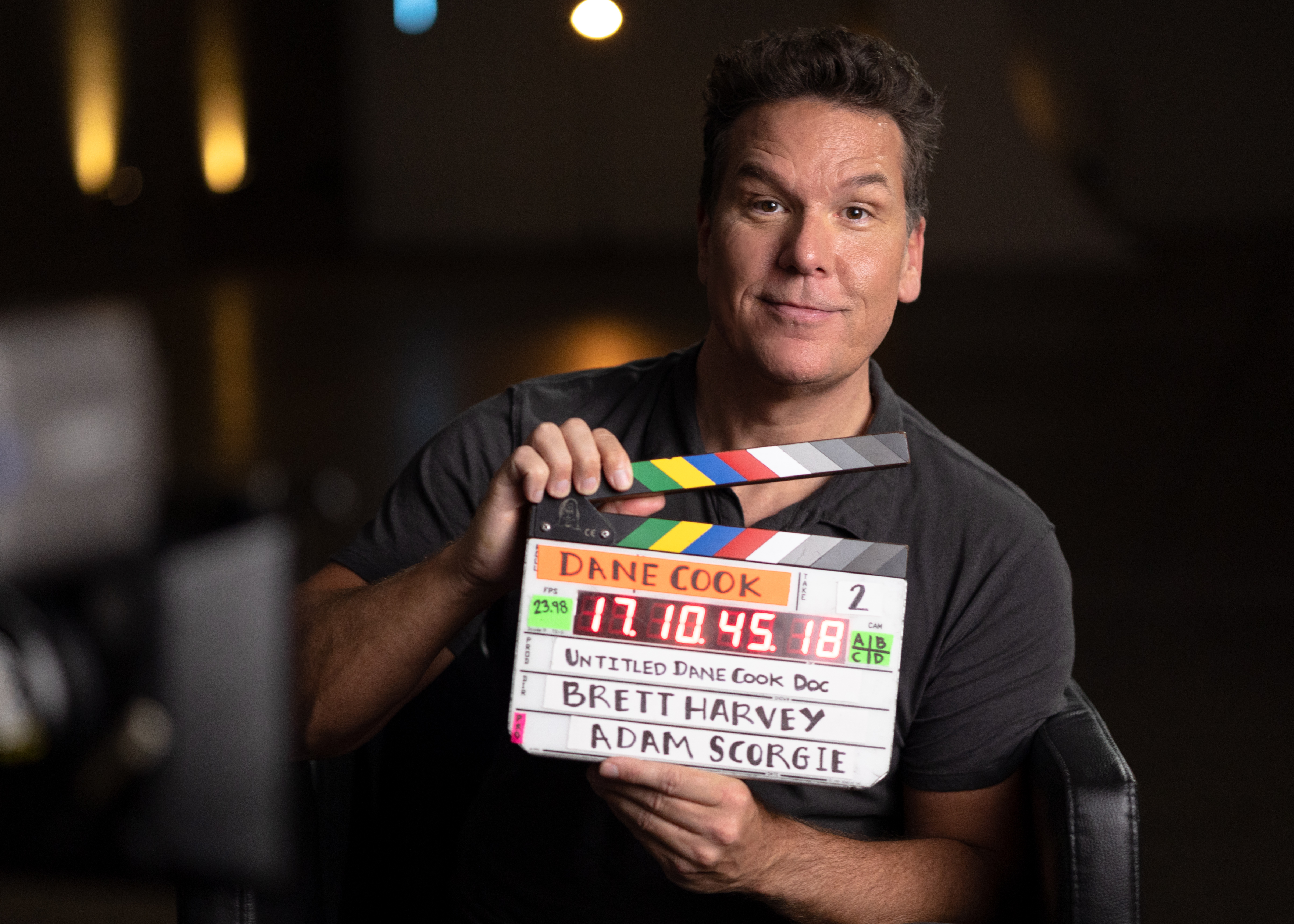 Dane Cook during production of Funny Money