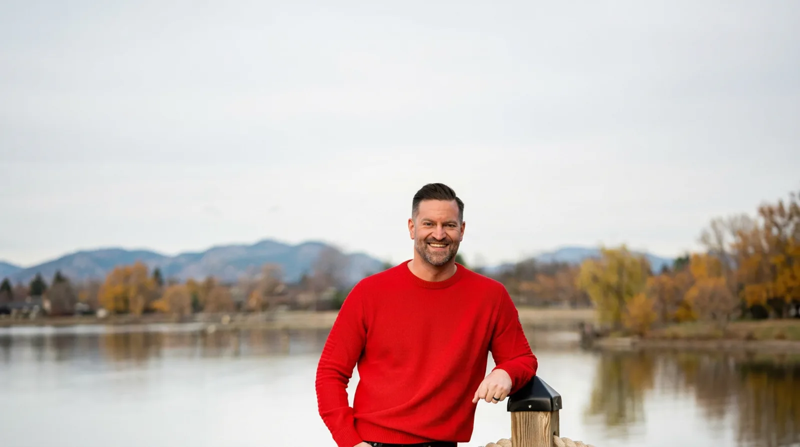 Filmmaker Adam Scorgie walking outdoors